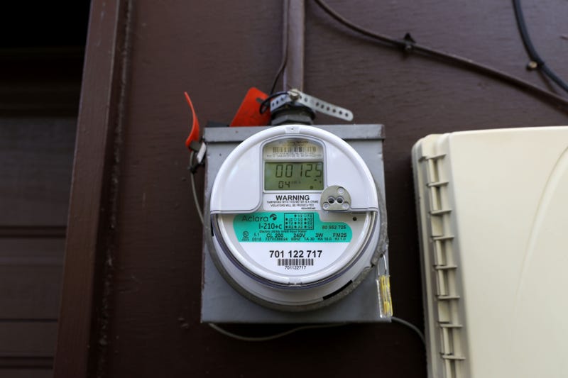A smart meter, in New York State, measuring the use of electricity