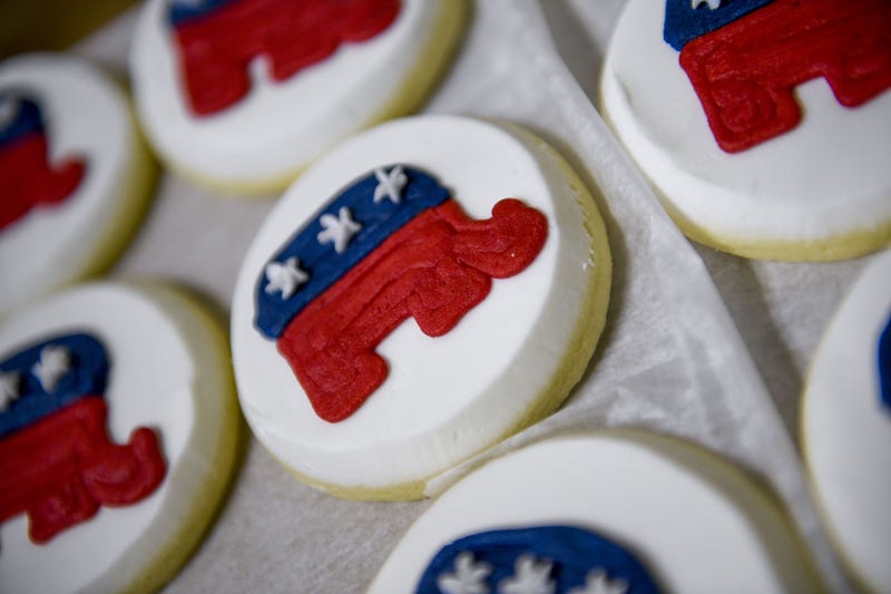 Homemade cookies with GOP elephants decoration