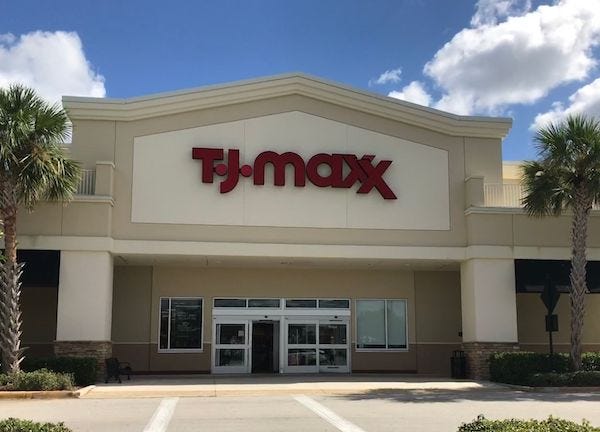 Exterior of a TJ Maxx store