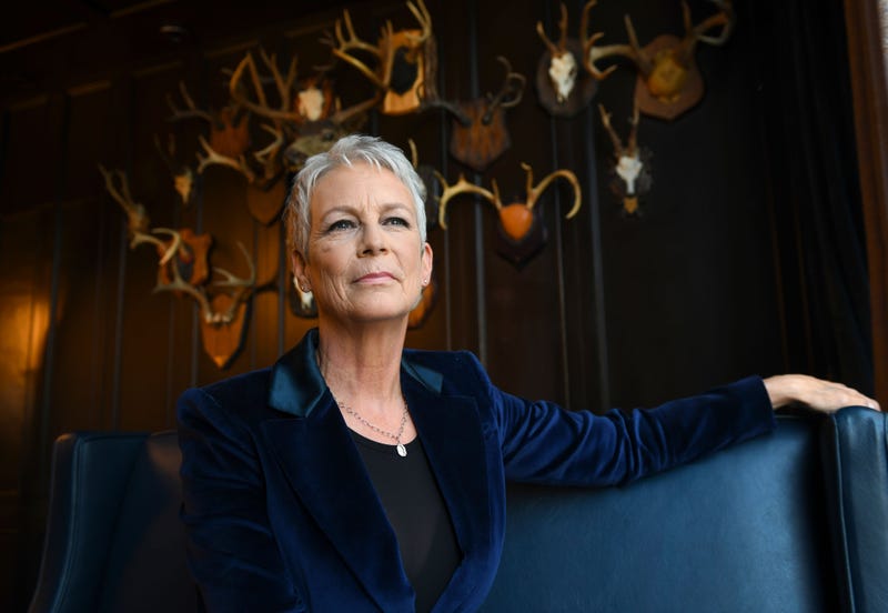 10/10/18 3:09:42 PM -- Hollywood, CA, U.S.A.: Portrait of actress Jamie Lee Curtis in the Library Bar at the Roosevelt Hotel. Curtis is back to exact revenge on the masked Michael Myers in \"Halloween,\" which critics are hailing as the best installment of the slasher franchise since the 1978 original. 
