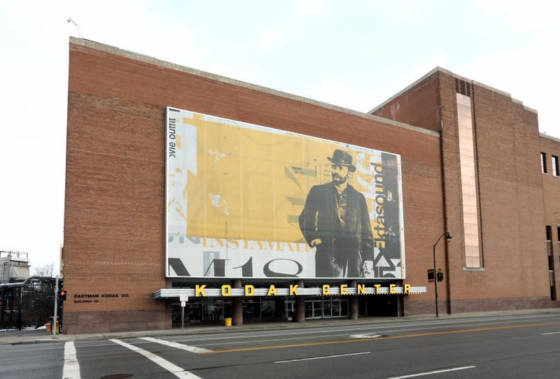 The crash happened outside the Kodak Center in Rochester