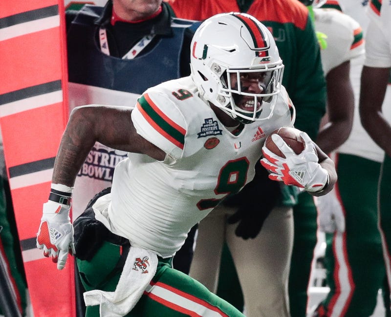 Miami tight end Brevin Jordan