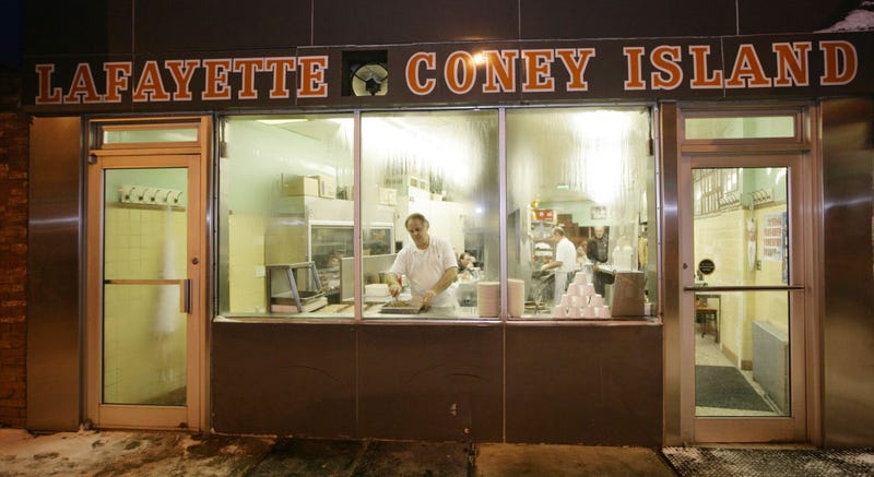 Outside of Lafayette Coney Island