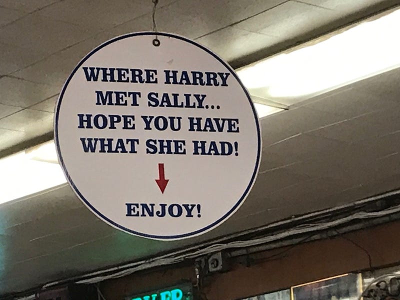 Katz's was the setting for the famous "I'll have what she's having" scene in the hit movie "When Harry Met Sally," and a sign pinpoints the table they used. March 13, 2019.