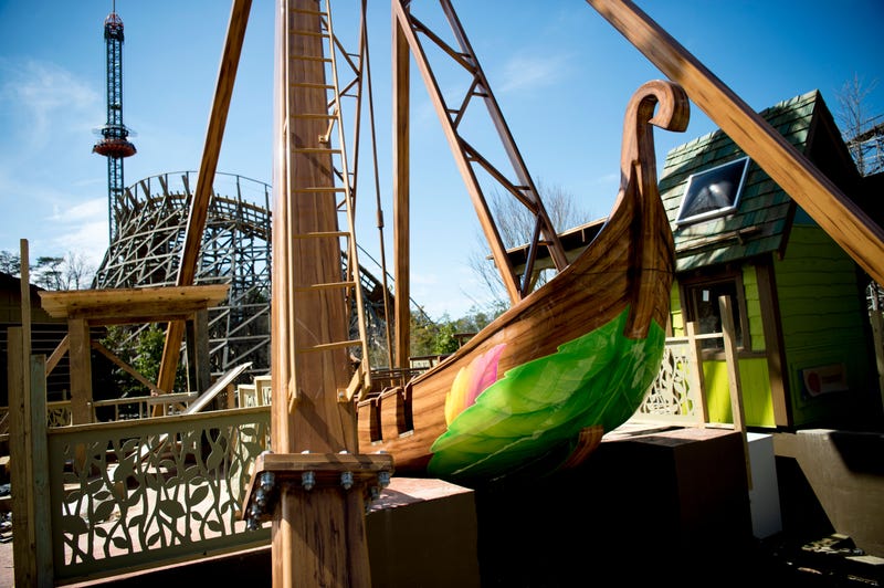 The Great Tree Swing ride in Wildwood Grove at Dollywood in Pigeon Forge, Tennessee on Friday, March 15, 2019. Dolly Parton was visiting the park to kick off the 2019 season and give updates on the Wildwood Grove expansion. Kns Dollywood