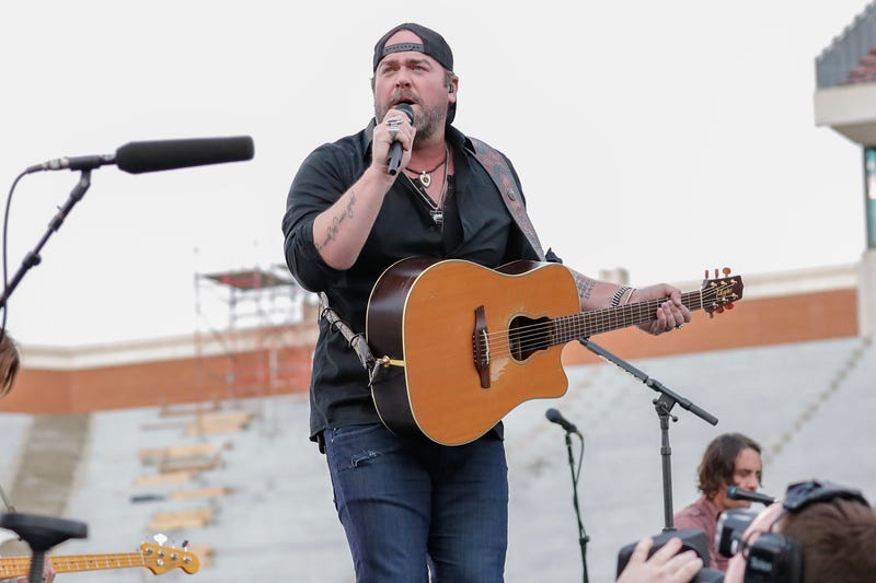 Lee Brice performs a concert before the start of the Oklahoma Spring Football Game at Gaylord Family Oklahoma Memorial Stadium