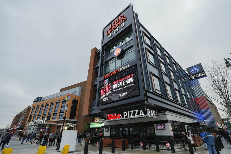 Exterior of Little Caesars Arena