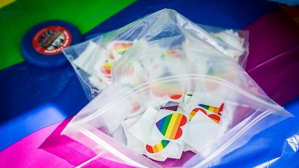 Teacher placed on administrative leave after posting rainbow stickers on classroom door