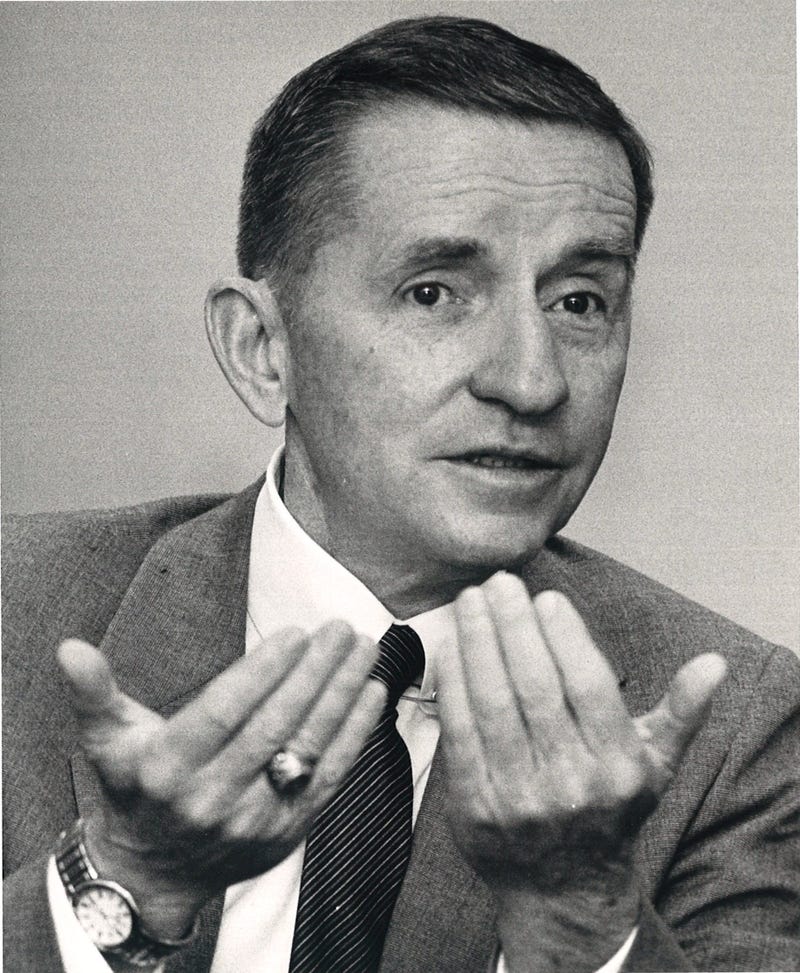 Dallas industrialist H. Ross Perot during an interview at the Corpus Christi Caller-Times on May 9, 1984. 1984 Rossperot 004