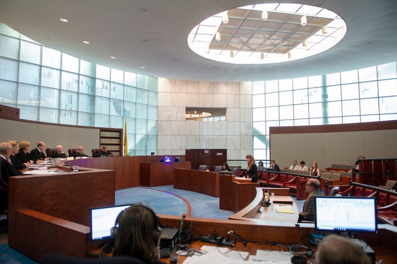 Inside the New Jersey Supreme Court chambers.