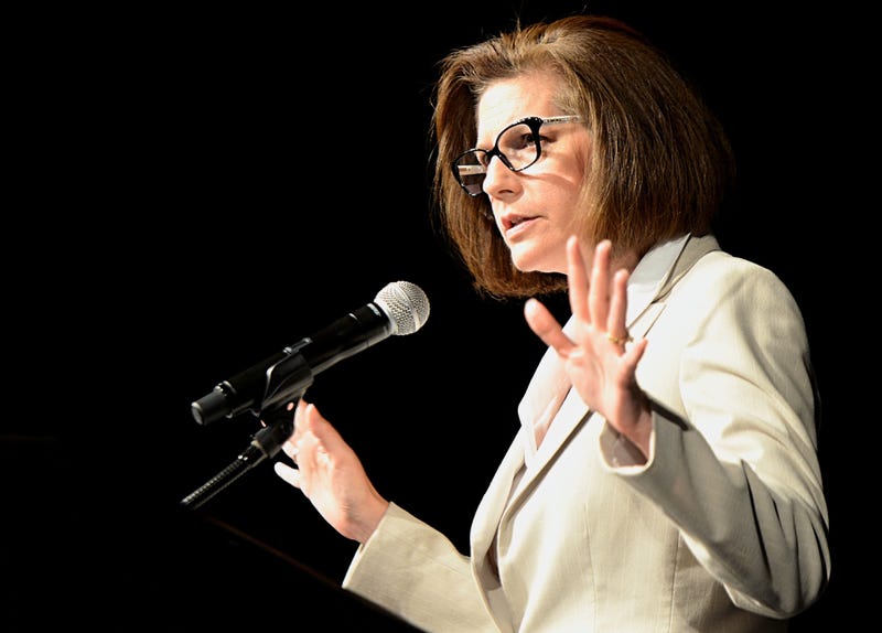 U.S. Sen. Catherine Cortez Masto, D-Nev., speaks to a large crowd during the Nevada State Democratic Party Convention held at the Grand Sierra Resort on June 23, 2018.