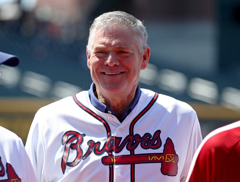 Former Atlanta Braves player Dale Murphy during Alumni Weekend events before the Braves game against the Los Angeles Dodgers at SunTrust Park.
