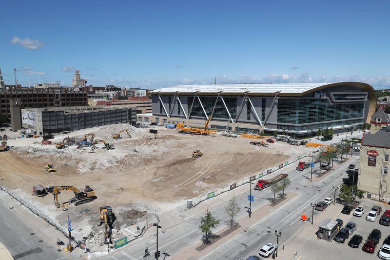 Development continues at the Firserv Forum plaza as the facility approaches its one-year anniversary. 
