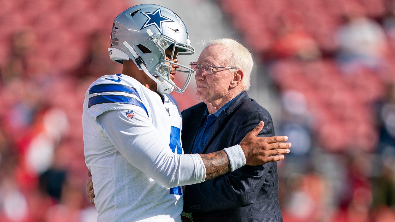Jerry Jones on Dak Prescott's recovery: "The bottom line is he's there"