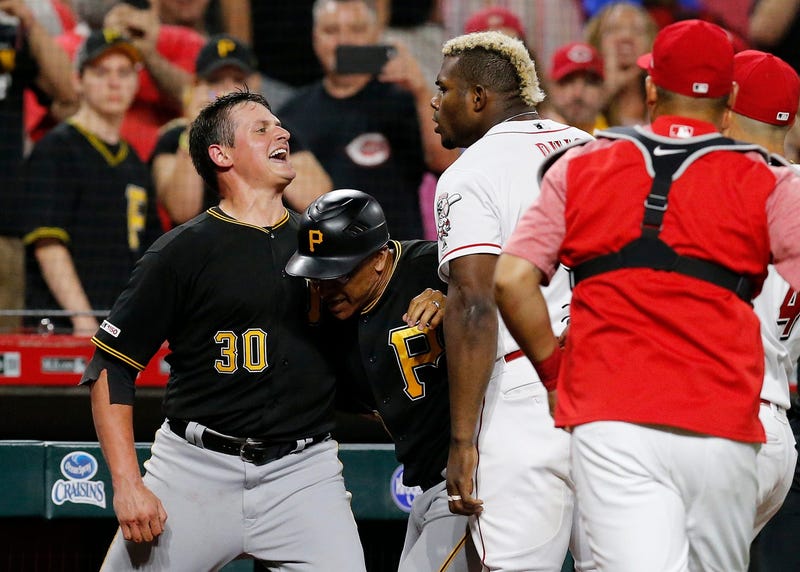 Kyle Crick staring down Reds reliever