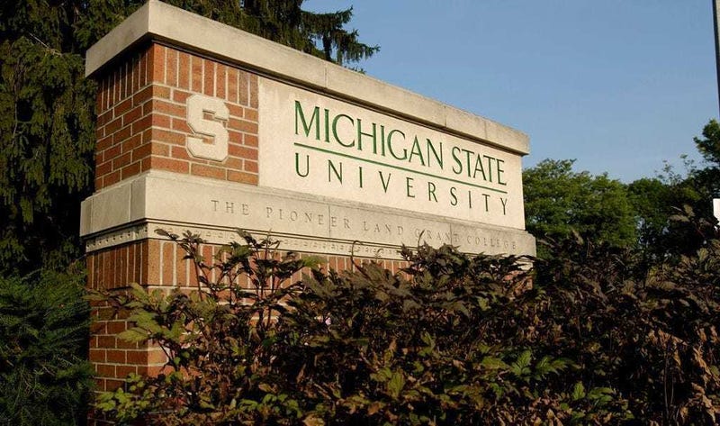 Michigan State University campus sign