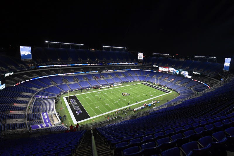 Ravens stadium before a game in 2019