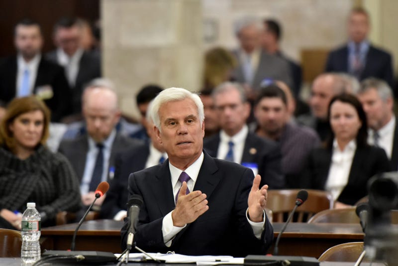 South Jersey power broker George E. Norcross III testifies before the New Jersey Senate Select Committee on Economic Growth Strategies in Trenton on Nov. 18, 2019.