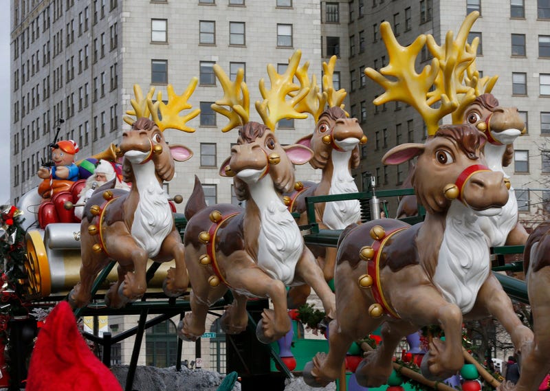 Reindeer float in Detroit Thanksgiving Parade