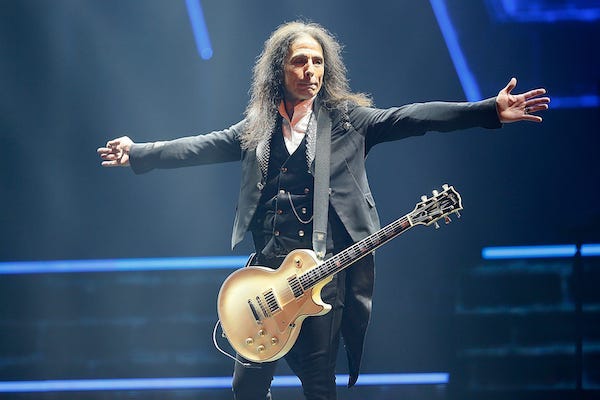 Guitarist Al Pitrelli of Trans-Siberian Orchestra posing onstage