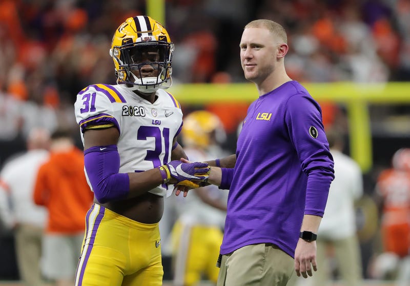 Joe Brady with LSU
