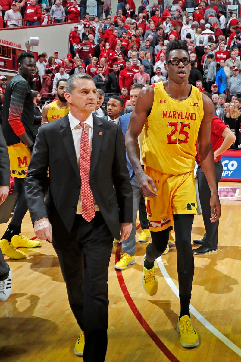 Terps Head Basketball Coach Mark Turgeon and Former Terp Jalen Smith