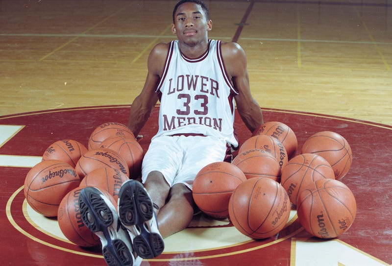 Lower Merion High School senior Kobe Bryant pictured on Oct. 25, 1995.