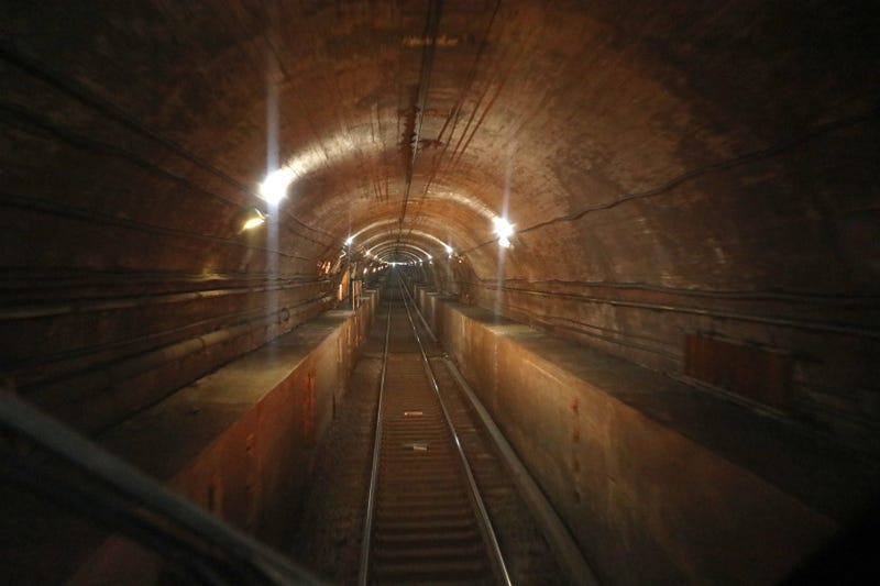 The North River Tunnel seen from a train traveling to New York's Penn Station Feb. 26, 2020