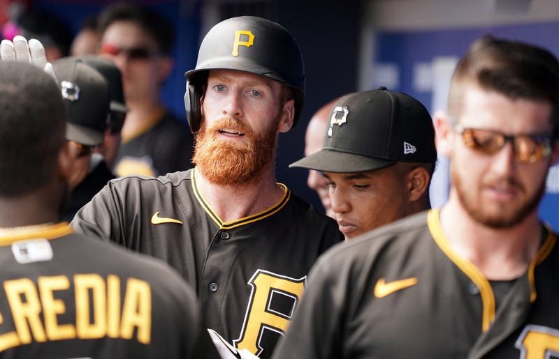 Colin Moran in dugout