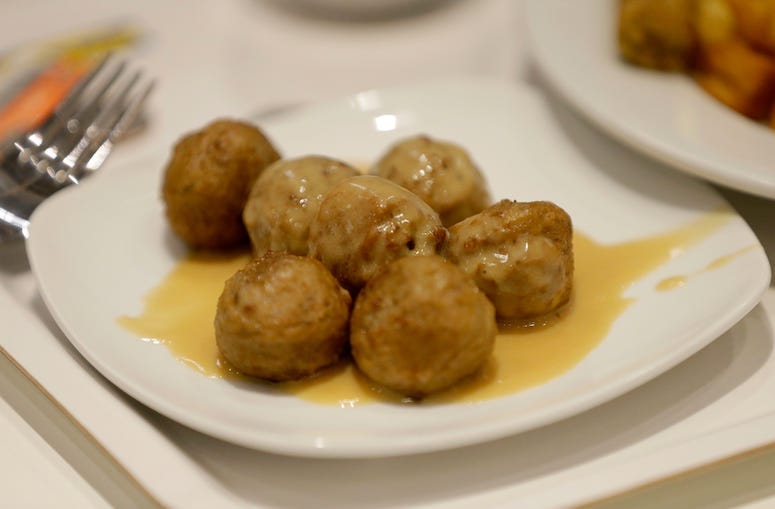 Plate of Swedish Meatballs
