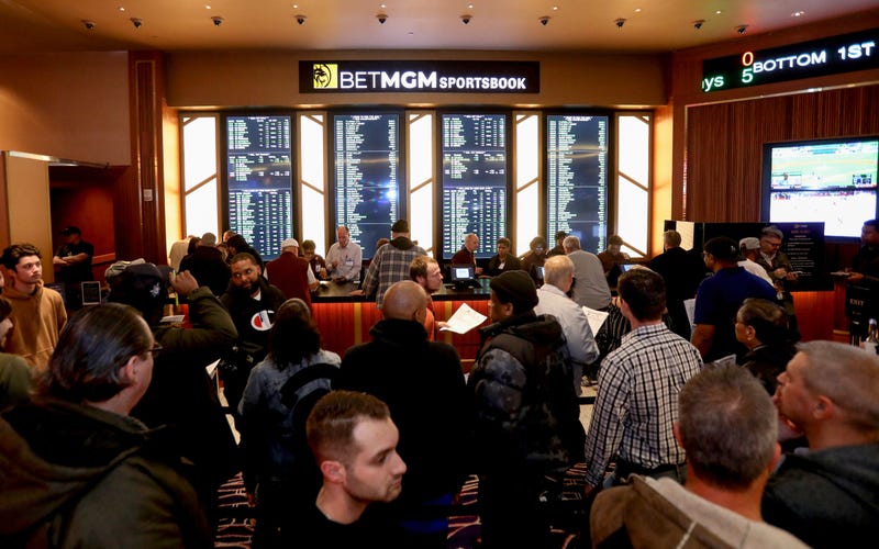 An overall look at the MGM Grand Detroit sports betting & entertainment venue called BetMGM Sports Lounge at its casino in Detroit, Michigan on Wednesday, March 11, 2020