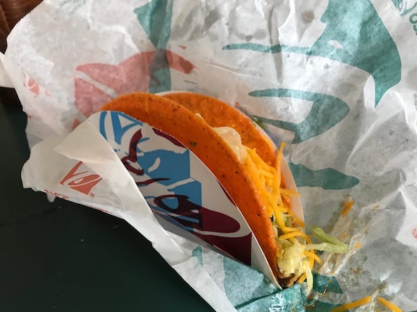 A Nacho Cheese Doritos Locos Taco