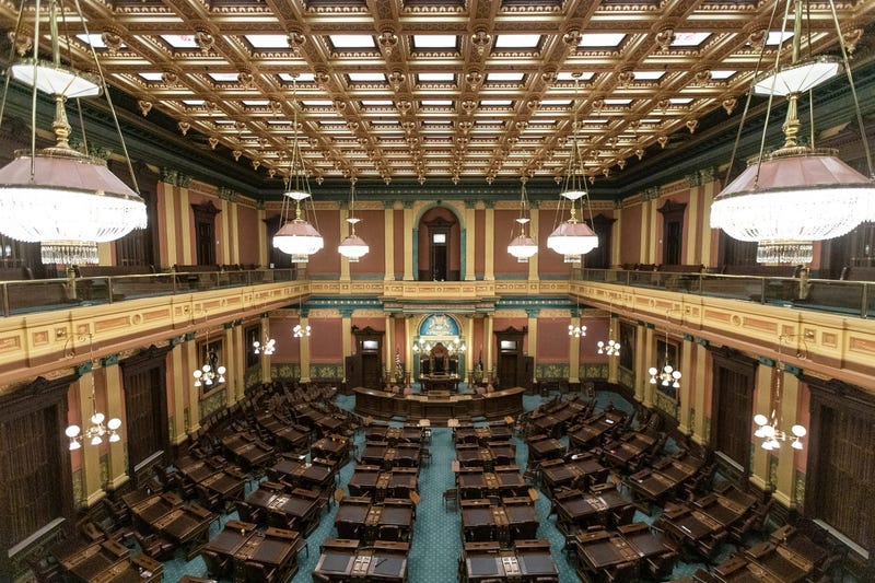 Michigan State House of Representative Chamber in the State Capitol building in Lansing, Wednesday, Jan. 29, 2020. 01292020 Statehouse 1