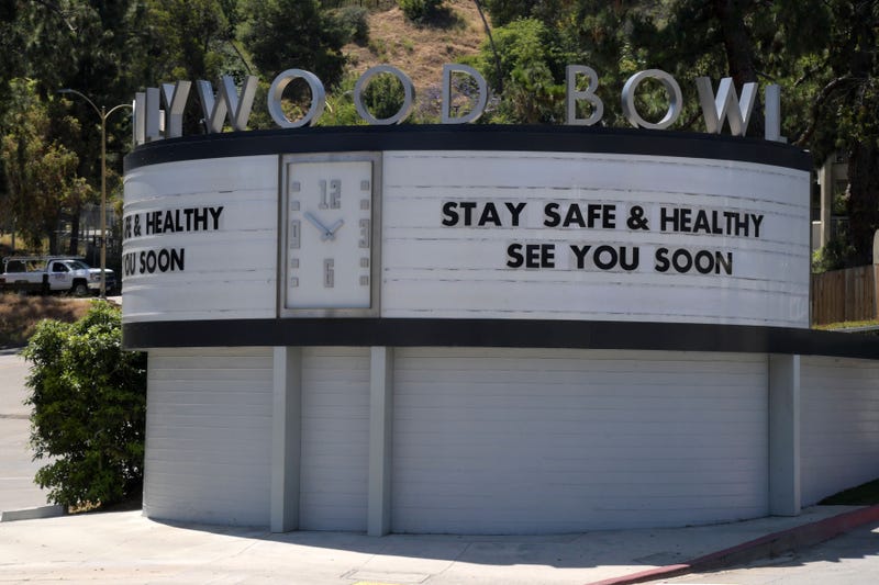 The Hollywood Bowl marquee sign.