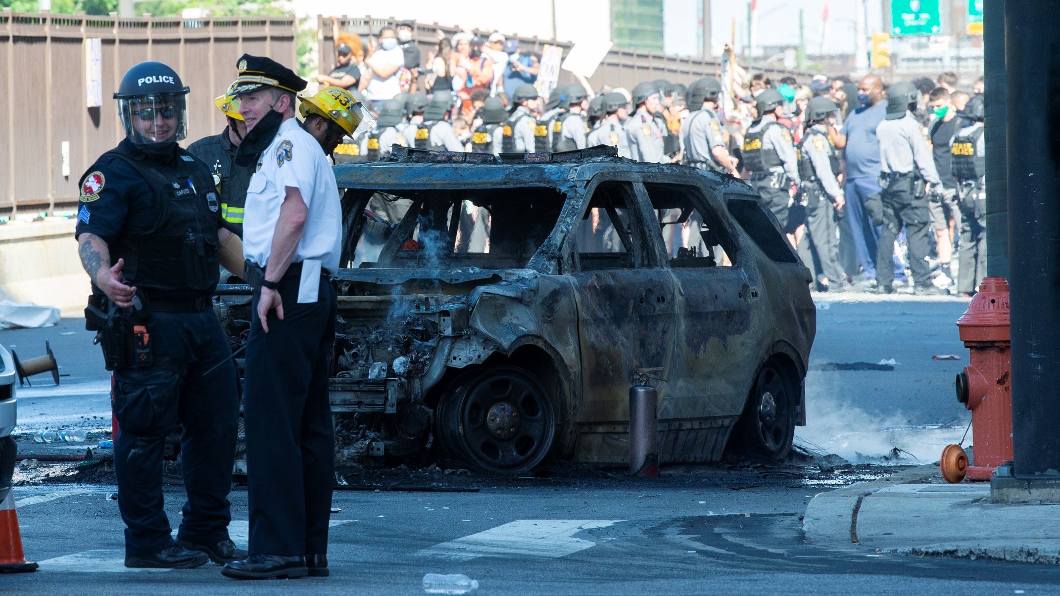 Man who set Philadelphia police car ablaze during George Floyd protest sentenced