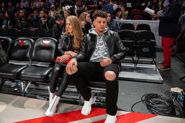 Kansas City Chiefs quarterback Patrick Mahomes and girlfriend Brittany Matthews during NBA All Star Saturday Night