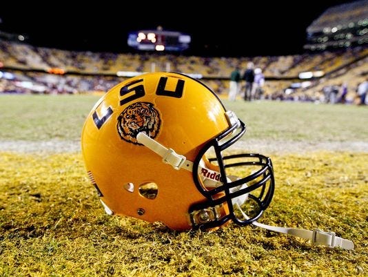 LSU football helmet