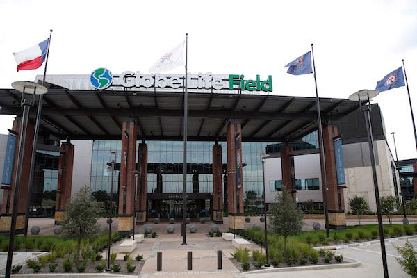 A general view of the exterior of Globe Life Field