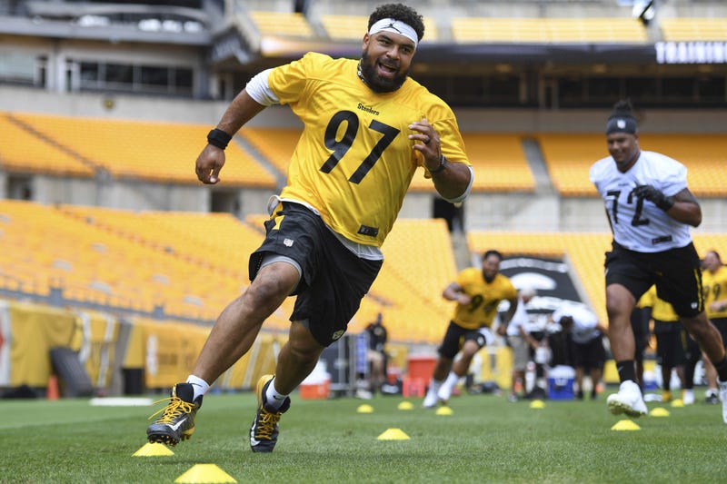 Cam Heyward at practice