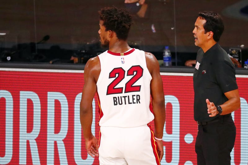 Erik Spoelstra and Jimmy Butler in 2020