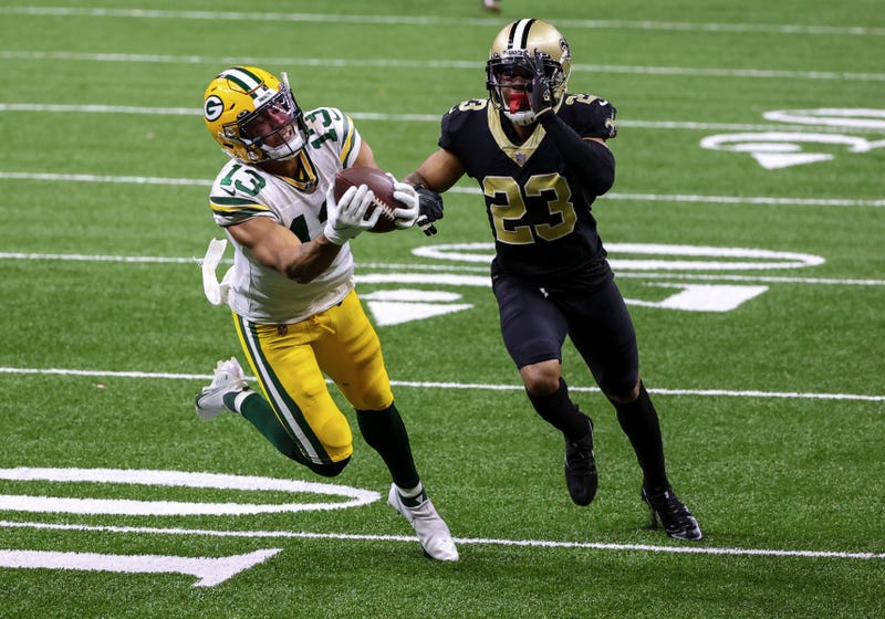 Green Bay Packers score a touchdown against the Saints