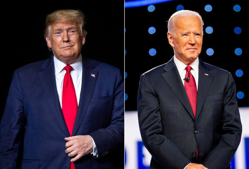 President Donald Trump and former Vice President Joe Biden will face off Tuesday night in the first of three planned televised debates, this one beginning at 9 p.m. ET. Trump Biden
