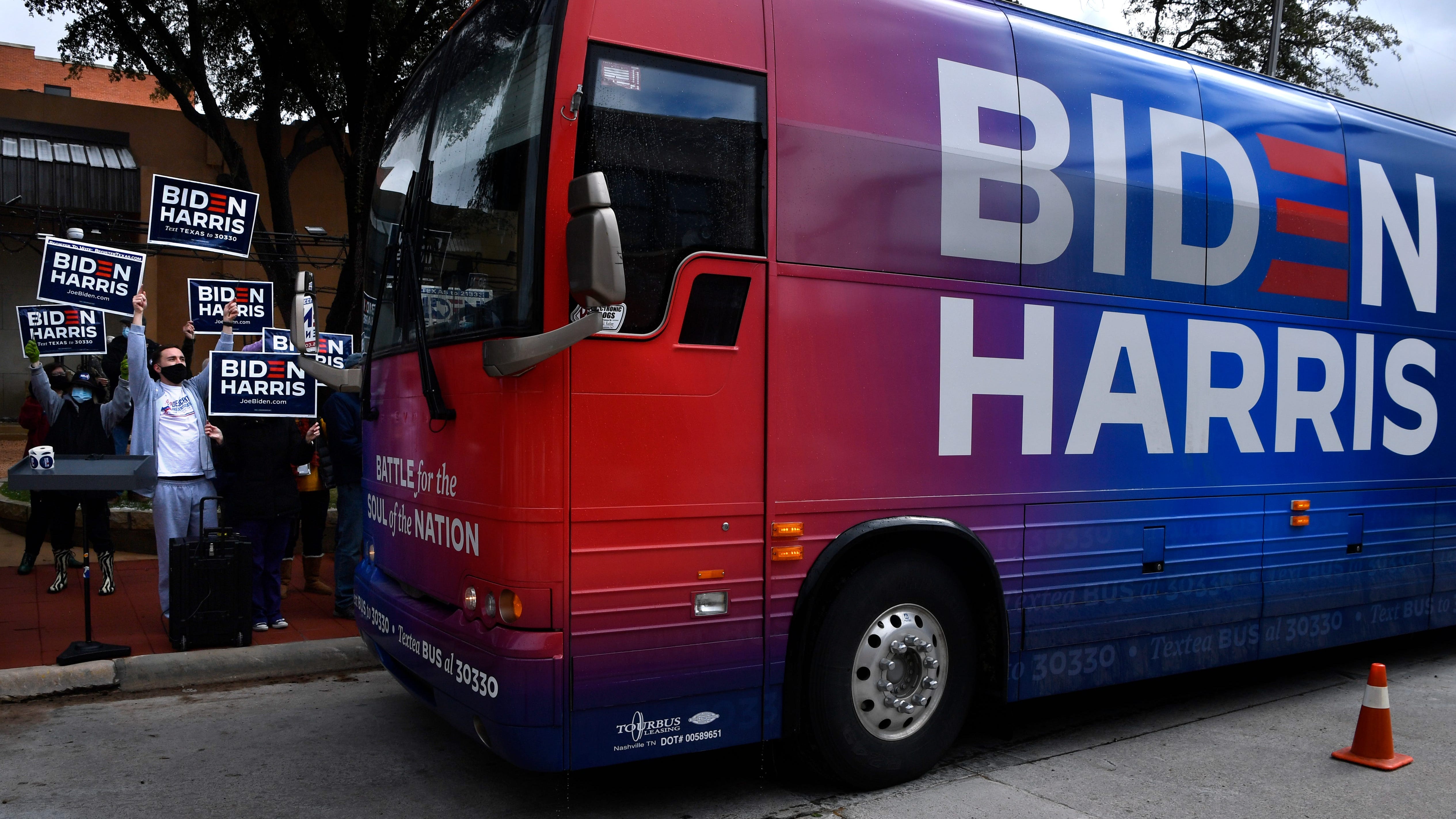 Lawsuit filed against "Trump Train" supporters who harassed Biden campaign bus