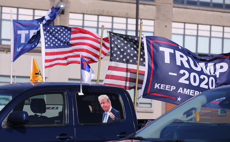 Trump Train, Car, Flags, Sticker, Donald Trump