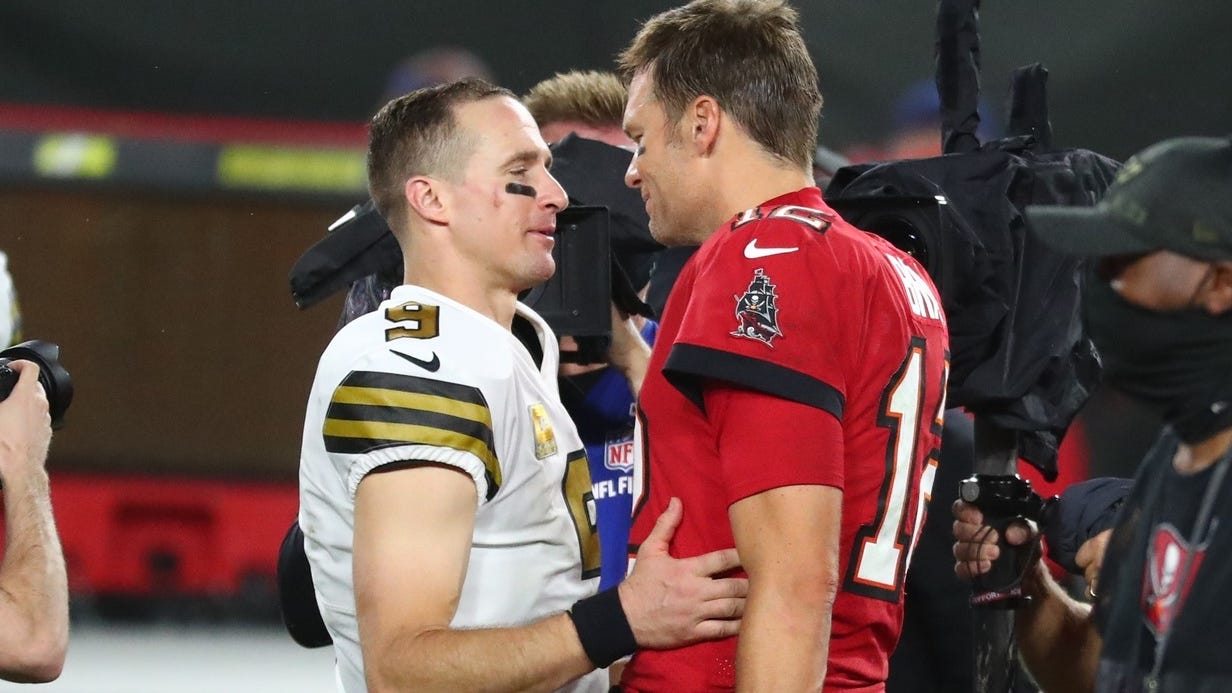 Drew Brees hopes Tom Brady 'launches it' to break yardage record on first play of Week 4