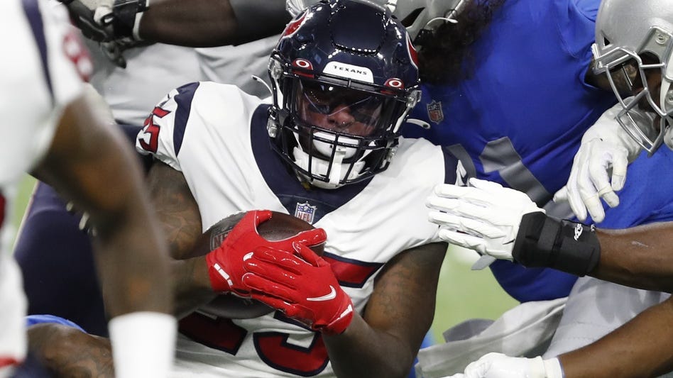 Deshaun Watson connects with RBs Duke Johnson, C.J. Prosise for TD passes against Lions