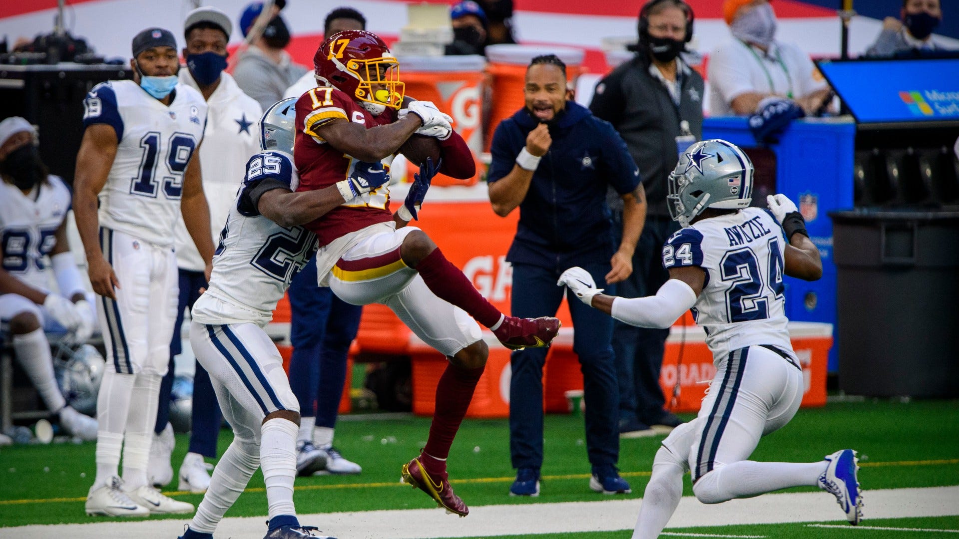 WATCH: Terry McLaurin pulls a 'Metcalf' to stop a Cowboys touchdown