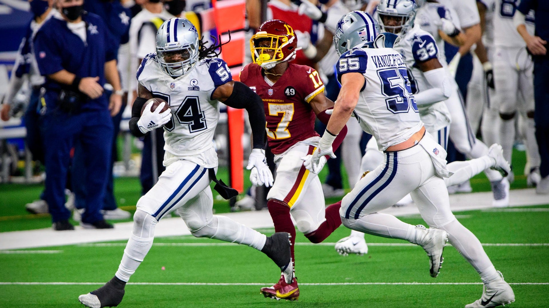 WATCH: Terry McLaurin pulls a 'Metcalf' to stop a Cowboys touchdown