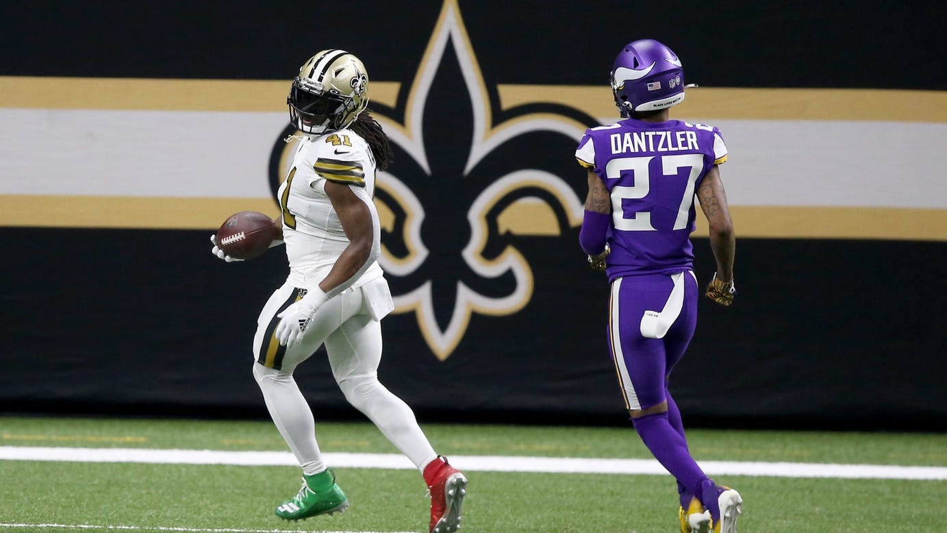 Saints RB Alvin Kamara breaks own record vs. Vikings