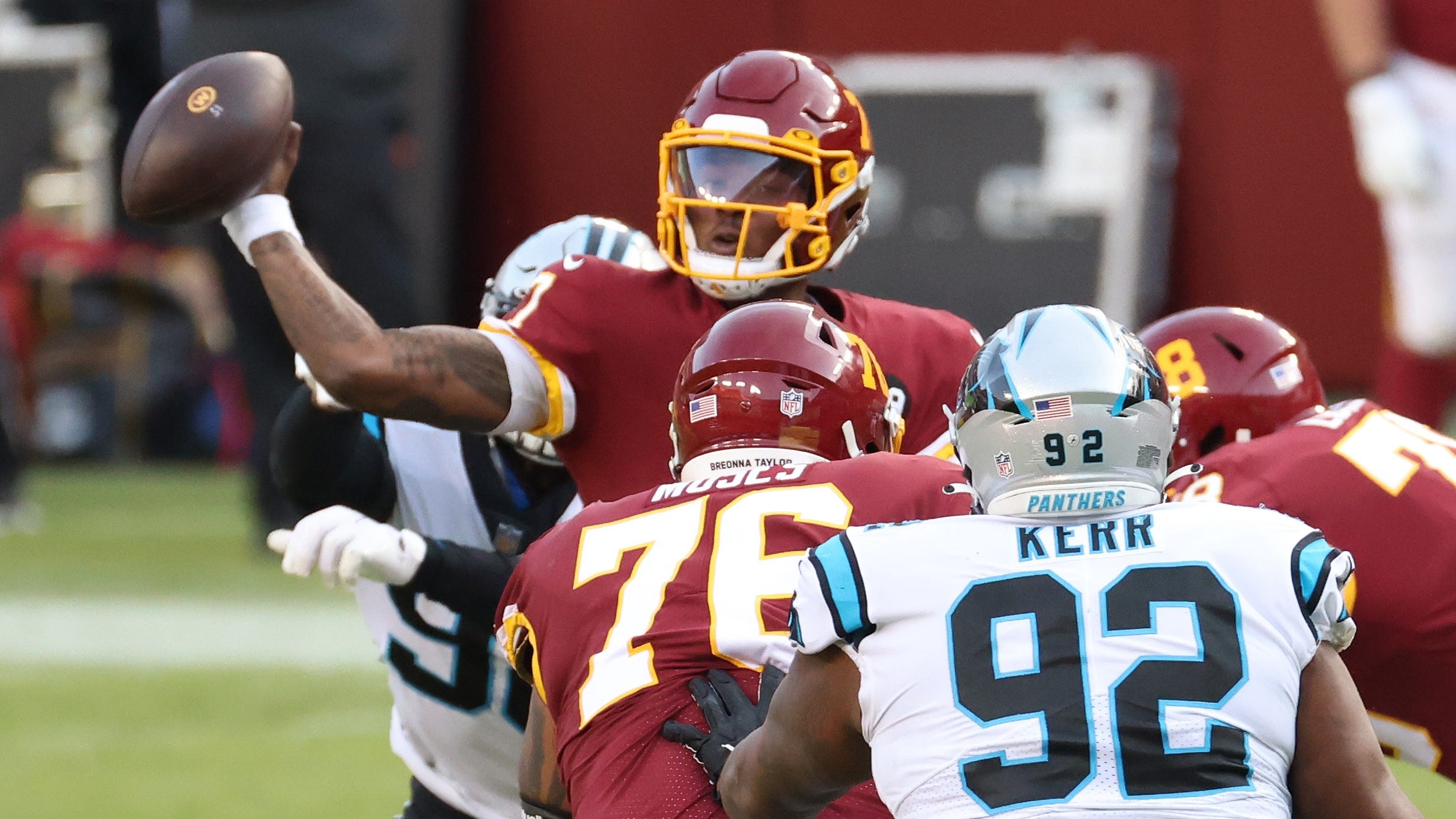 Dwayne Haskins has terrible first half vs. Panthers